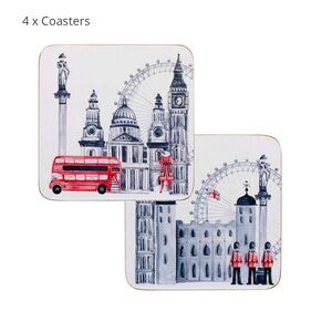 Set of 4 James Sadler Coasters NEW